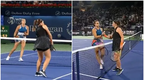 Nervi întinși la maximum între Jelena Ostapenko și Aryna Sabalenka! Cum a reacționat cea mai antipatică jucătoare după ce a fost lovită cu mingea de adversară, la turneul de la Dubai | VIDEO
