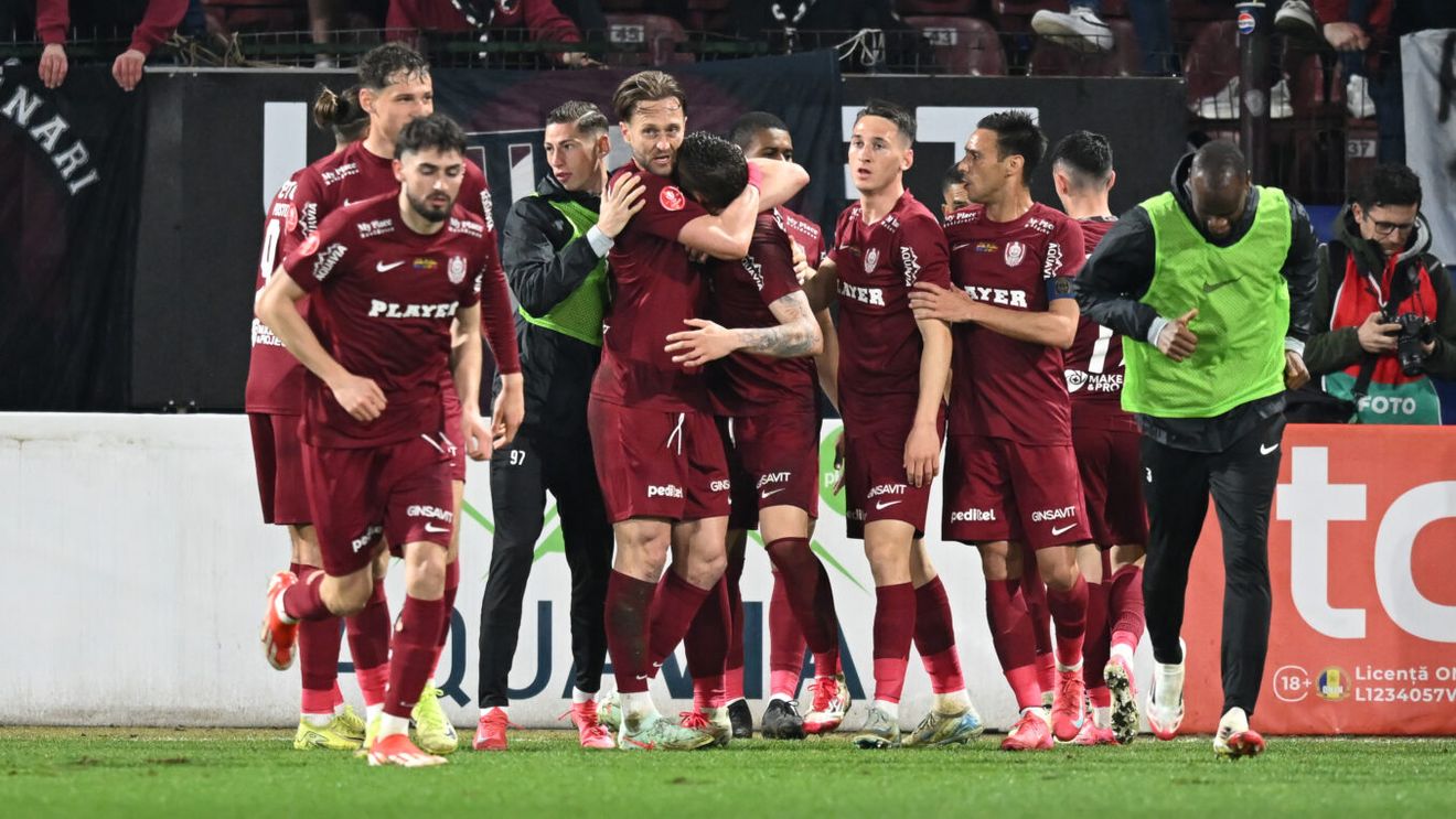 CFR Cluj - Dinamo București 3-1, în etapa 1 din play-off-ul Superligii. Echipa ardeleană urcă pe primul loc, pentru cel puțin 24 de ore