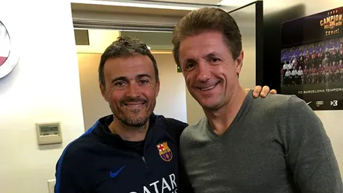 Gică Popescu l-a vizitat pe Luis Enrique înaintea derby-ului cu Real Madrid. Ce mesaj a postat fostul mare internațional român