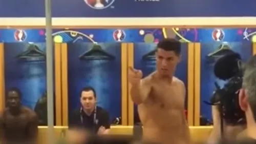 IMPRESIONANT! Vorbele de campion ale căpitanului. Înregistrarea cu discursul lui Ronaldo în vestiarul Portugaliei după finala EURO 2016 au ajuns pe internet: 