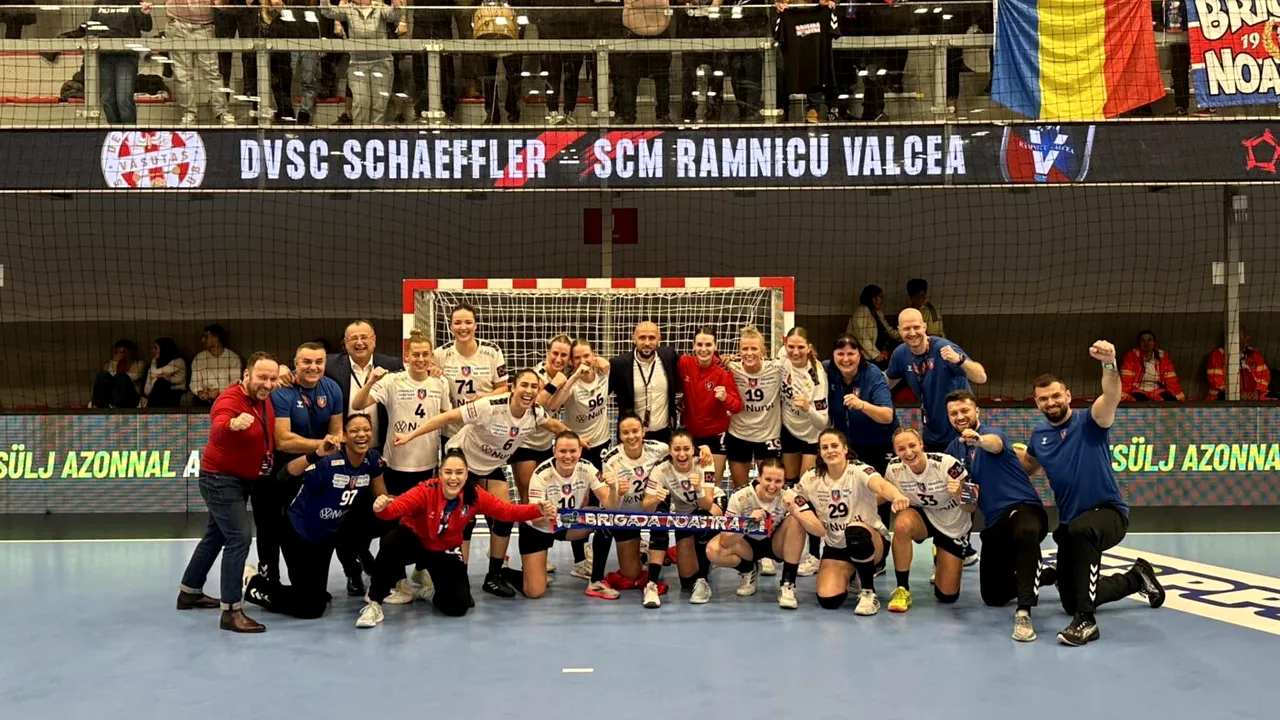 EHF European League, turul 3 preliminar, DVSC Schaeffler - SCM Rm. Vâlcea 28-31 (în tur: 33-31)