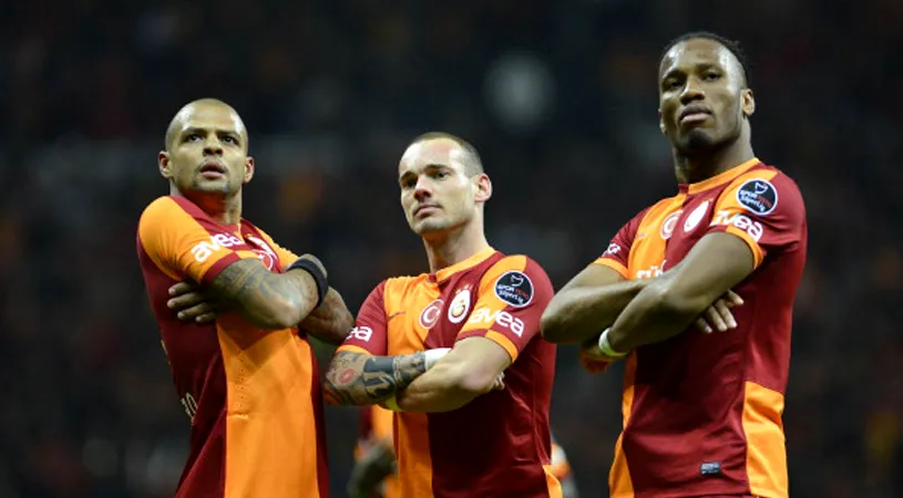 VIDEO - Hattrick spectaculos reușit de Sneijder în Galata - Bursa 6-0. Golul serii a fost marcat de Drogba