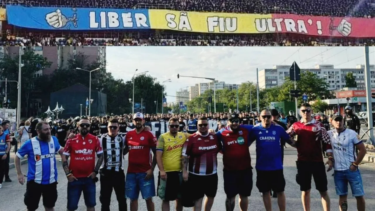 Protestul unic în România, „Liber să fiu ultra”, a avut punctul culminant la meciul România - Liechtenstein. Ce galerii au participat, mesajele şi comunicatul ultraşilor