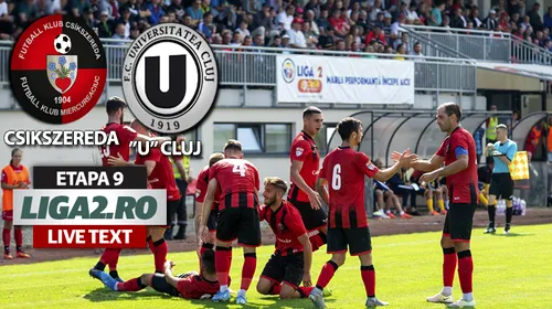 Csikszerda și-a inaugurat nocturna cu o remiză cu ”U” Cluj. Burleanu și acoliții săi au urmărit meciul din loja stadionului de la Miercurea Ciuc