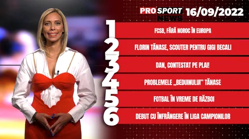 ProSport News | Florin Tănase, scouter pentru Gigi Becali în noul transfer. Dan Petrescu, contestat „pe plai”. Cele mai importante știri ale zilei | VIDEO