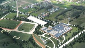 Baza sportivă de 60.000.000 de euro, ca-n Vest, de pe locul fostei fabrici de fibre din Câmpulung a primit acceptul Agenției de Mediu. Coșul de fum și castelul de apă, parte din proiectul gigant