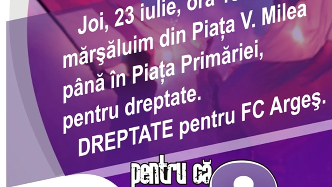 Fanii lui FC Argeș fac miting!