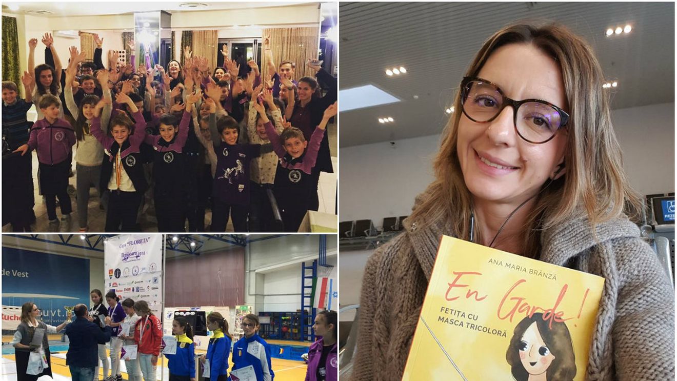 Ana-Maria Popescu și-a lansat cartea "En garde! Fetița cu masca tricoloră" și la Timișoara. Campioana olimpică, surprinsă plăcut de micii floretiști
