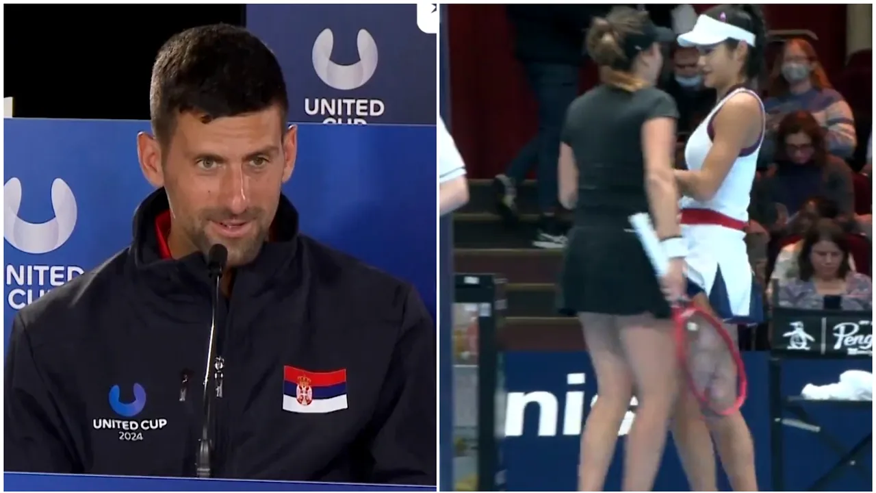 Novak Djokovic, gest care te lasă fără cuvinte după meciul Gabriela Ruse - Emma Răducanu de la Auckland! Reacția neașteptată a liderului ATP la adresa britanicei de origine română. FOTO
