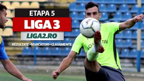 Liga 3, etapa 5, rezultate | Foresta învinge liderul seriei, Corona face primul pas greșit. Robert Ilyeș înscrie pentru Sepsi 2, CSM Focşani are scorul etapei. Șapte partide au fost amânate din cauza problemelor cu COVID-19. Steaua și Minaur Baia Mare, printre echipele cu infectați