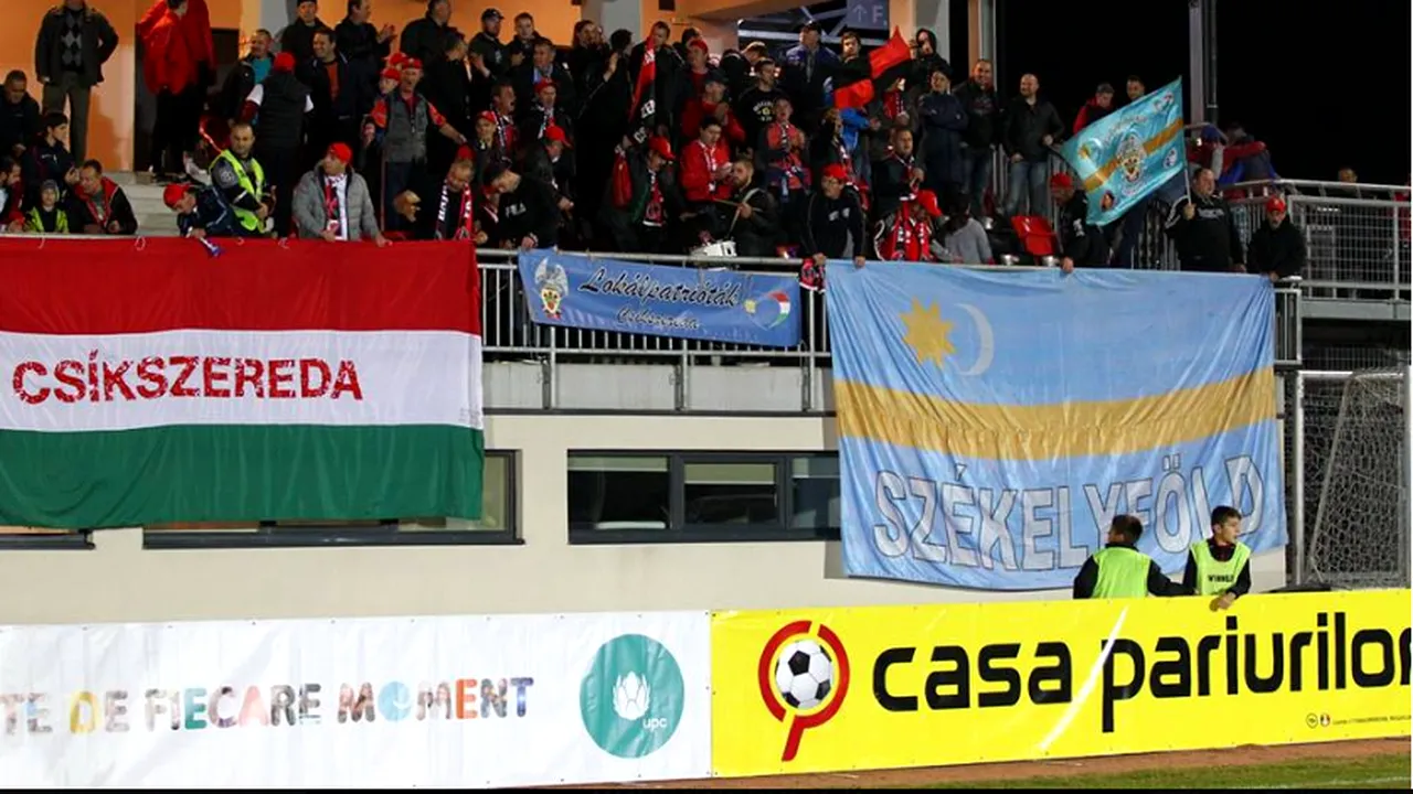 Suporterii lui Csikszereda, atacuri rasiste la meciul cu Dinamo: 
