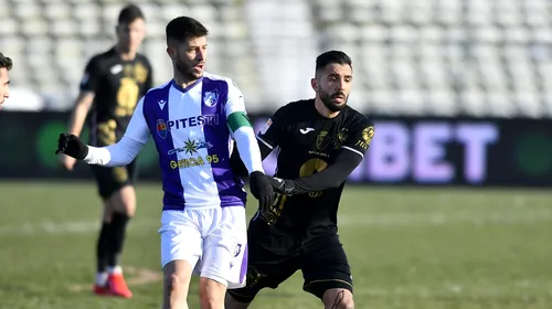 FC Argeș – Gaz Metan 1-1. Autogolul lui Ionuț Șerban a îngropat formația lui Mihai Ianovschi