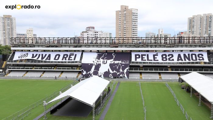 Brazilienii de la Santos FC, pregătiri impresionante pentru înmormântarea lui Pele! Imagini de pe stadionul unde brazilianul a scris istorie | VIDEO