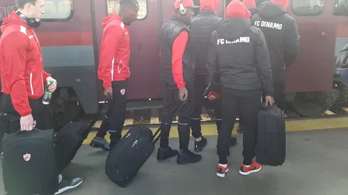 FOTO | Au prins ultimul tren spre play-off? Dinamoviștii au plecat la Sf. Gheorghe și au atras toate privirile în Gara de Nord