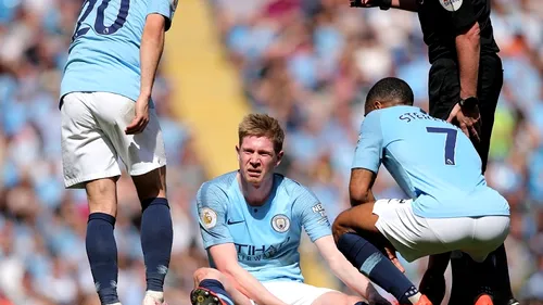 Lovitură pentru Manchester City înaintea jocului care poate decide campioana în Anglia. De Bruyne s-a accidentat din nou și va lipsi în derby-ul cu United