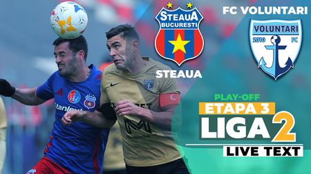 Steaua întoarce scorul și câștigă din nou contra FC Voluntari. Patru dintre goluri jocului din Ghencea au fost marcate în repriza a doua