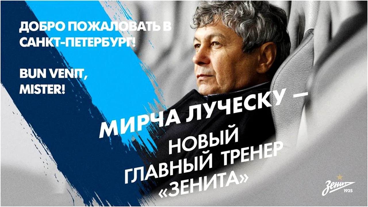 OFICIAL | Lucescu, noul antrenor al lui Zenit! Rușii l-au prezentat cu un mesaj în limba română: 