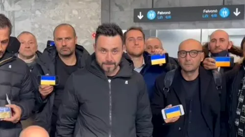 Roberto De Zerbi a scăpat de bombardamentele din Ucraina! Antrenorul lui Șahtior Donețk a stat blocat într-un hotel din Kiev. „Nimeni nu se aștepta la un asemenea atac!” | VIDEO