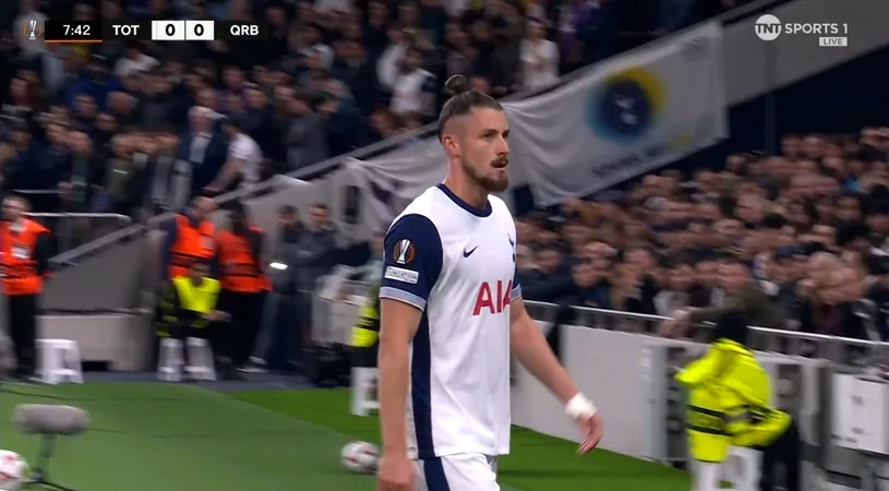 Dezastru! Radu Drăguşin a luat cartonaşul roşu, direct, în minutul 8 al meciului dintre Tottenham şi Qarabag