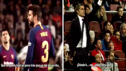 FOTO | Nervi întinși la maximum la Barcelona! Dialog aprins între Pique și Valverde, în timpul partidei Barcelona – Betis: „Unde naiba de duci din nou?”