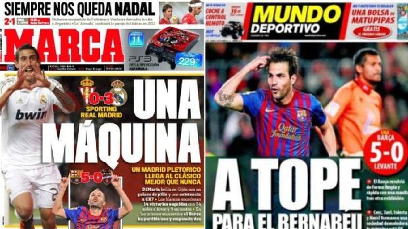 Demonstrație de FORȚĂ‚ înainte de El Clasico:** "Madridul are o mașină de fotbal!" Catalanii contra-atacă: "Suntem ca un URAGAN"