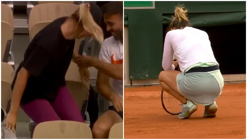 Moment foarte ciudat la meciul pierdut de Simona Halep la Roland Garros, petrecut în loja adversarei! Ce a putut păți o colaboratoare a lui Qinwen Zheng | FOTO