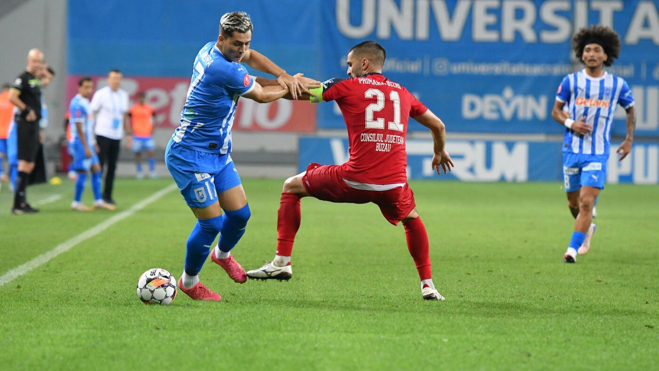 Gloria Buzău - Universitatea Craiova 0-2 în etapa 21 din Superliga. Oltenii urcă pe locul 2!