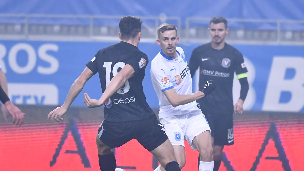 Universitatea Craiova - FC Viitorul 1-1. Echipa lui Corneliu Papură, pas greșit în lupta pentru titlu. Oltenii nu au câștigat de 5 meciuri