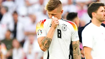 Toni Kroos, cu lacrimi în ochi după ultimul meci din carieră, Spania – Germania 2-1, din „sferturile” EURO: „Un vis spulberat”