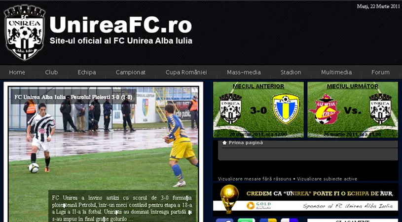 UnireaFC.ro** în haine noi!