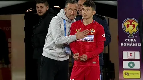 Vis împlinit pentru fiul unui fost campion cu Steaua! Nu are nici 15 ani, e cu 13 centimetri mai înalt decât tatăl său, a devenit cel mai tânăr jucător din istoria clubului și a debutat cu gol la FCSB