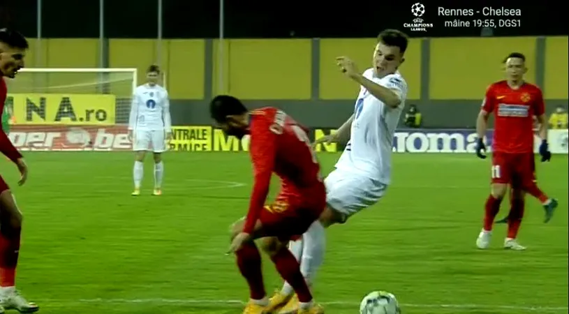 Valentin Crețu, gafă mare la Mediaș! A făcut cadou un penalty din care Gaz Metan a egalat-o pe FCSB | VIDEO