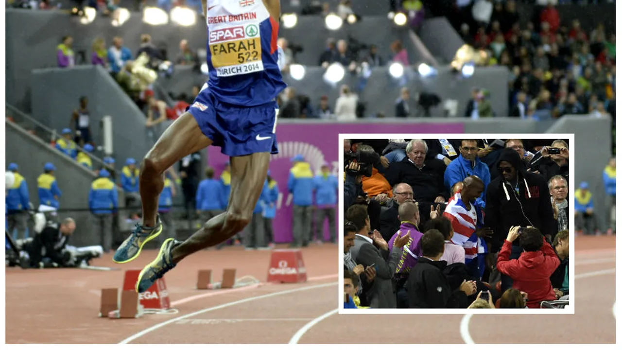 Mo Farah, al doilea showman al pistei de tartan după Bolt: titlu european la 10.000 de metri, la 40 de zile după ce a leșinat în baie, marcat cu un dans 