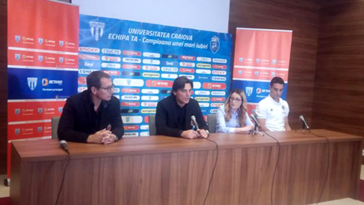 Vincenzo Montella, declarații pline de fair-play despre meciul cu CS U Craiova: 