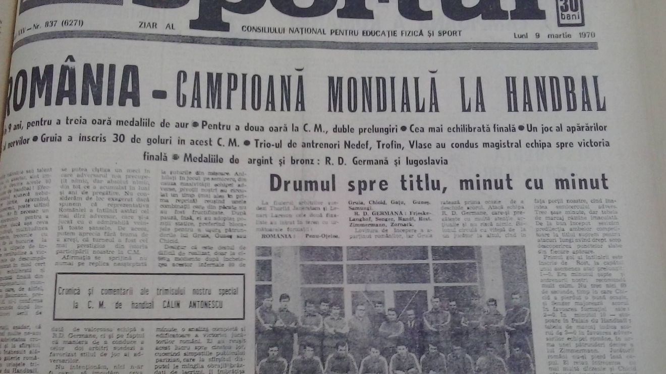 8 Martie, Ziua Băieților de la Paris: 45 de ani de la titlul mondial de handbal cucerit de România. Birtalan: "Am fost magnifici!". Kicsid: "Din păcate, tot pe noi ne scoateți de la naftalină"