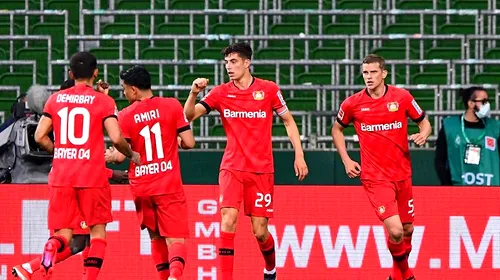 Werder Bremen – Bayer Leverkusen 1-4! Dublă Kai Havertz și un moment istoric pentru oaspeți! REZUMAT VIDEO