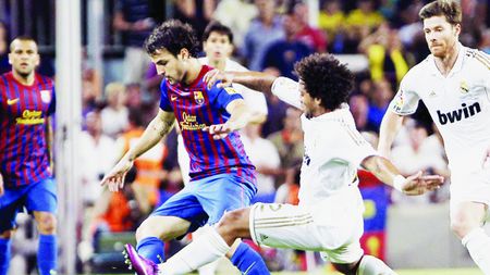 Fabregas, imitație de Messi!** Cesc a jucat pe postul starului agentinian