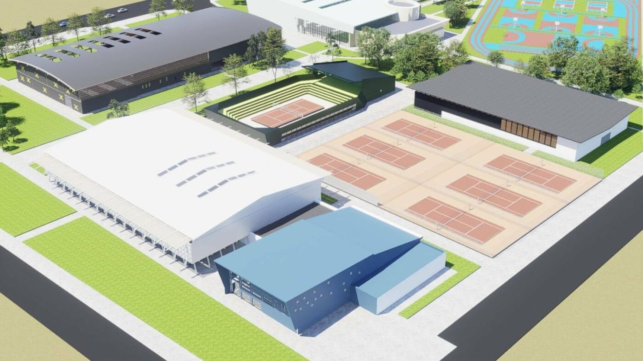 Cum va arăta noul centru sportiv fabulos din vestul României, în care vor fi investite zeci de milioane de euro. Imagini cu baza SF care va avea terenuri de tenis, fotbal, bazine de înot, patinoar și sală de gimnastică și scrimă