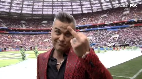 A cântat în deschiderea Mondialului, a șocat lumea prin gestul său suburban, iar acum plătește nota! „Robbie Williams și-a vândut sufletul lui Putin”