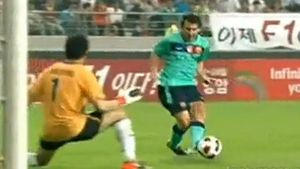 VIDEO **Gafă memorabilă în BarÃ§a - K-League All Star 5-2! Messi, "dublă" în două minute