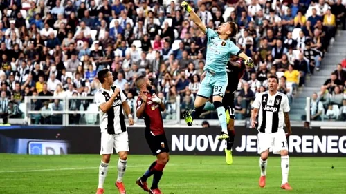 FOTO | Prima reacție a lui Ionuț Radu după ce l-a înfruntat pe Ronaldo, în Juve - Genoa. CR7 a marcat în urma unei ezitări a românului
