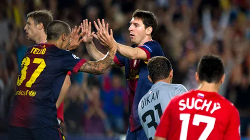 Barcelona, ce chin!** Messi i-a scăpat pe catalani de reeditarea „coșmarului rus” din 2009: 3-2 cu Spartak
