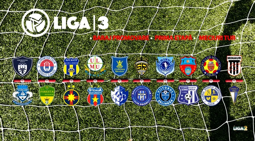 Barajele pentru promovarea în Liga 2 | SC Oțelul obține cea mai clară victorie, cu Foresta. Steaua, Vedița Colonești, Viitorul Șelimbăr și FCSB 2 sunt singurele care au câștigat în deplasare. La Baia Mare a fost singurul joc cu remiză