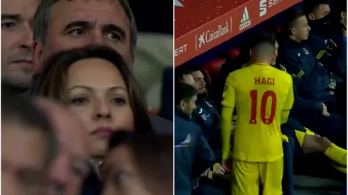 Dureros! Reacția lui Gică Hagi după ce Ianis a fost schimbat în Spania – România, când scorul era 4-0 FOTO