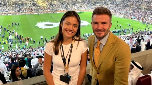 Emma Răducanu și David Beckham, imagine spectaculoasă la finala Mondialului din Qatar! Cum a reacționat „Becks” când a văzut-o pe sportiva de origine română în tribune | FOTO