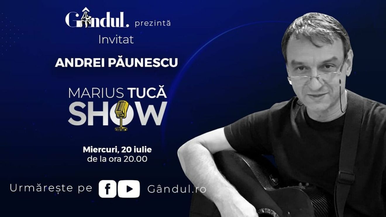 Marius Tucă Show începe miercuri, 20 iulie, de la ora 20.00, pe gandul.ro