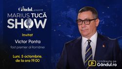 Marius Tucă Show începe luni, 5 octombrie, de la ora 19.00, pe Gândul. Invitat: Victor Ponta