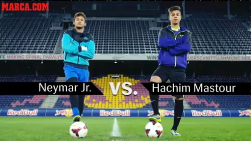 VIDEO | Neymar și Mastour s-au duelat în jonglerii. Reacția brazilianului: 