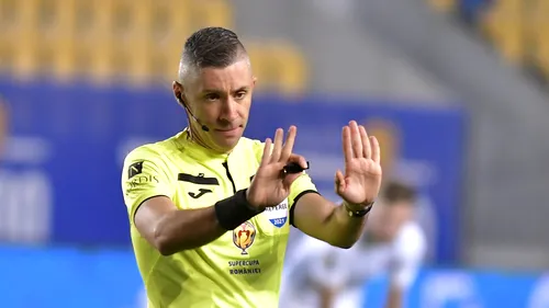 Arbitrul Radu Petrescu revine după episodul Igor Armaș în Superliga! Kyros Vassaras l-a premiat, după intrarea criminală a lui Edjouma de la FCSB, cu meciuri în Arabia Saudită și Conference League