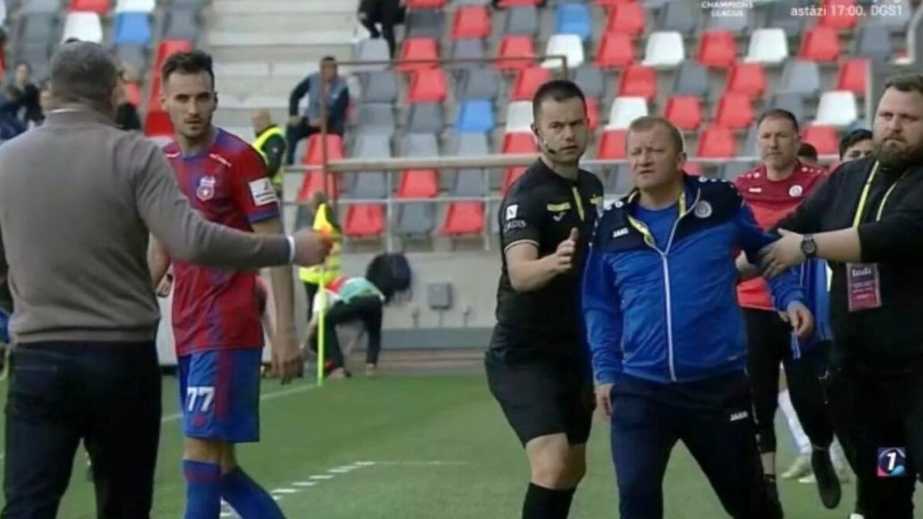 Dorinel Munteanu și Daniel Oprița s-au luat la ceartă după CSA Steaua - Oțelul Galați! Motivul care a declanșat conflictul între cei doi antrenori